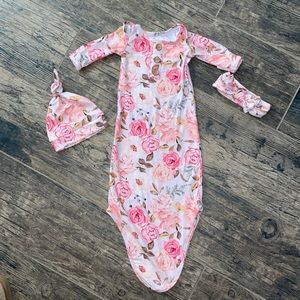 Caden Lane floral knot gown